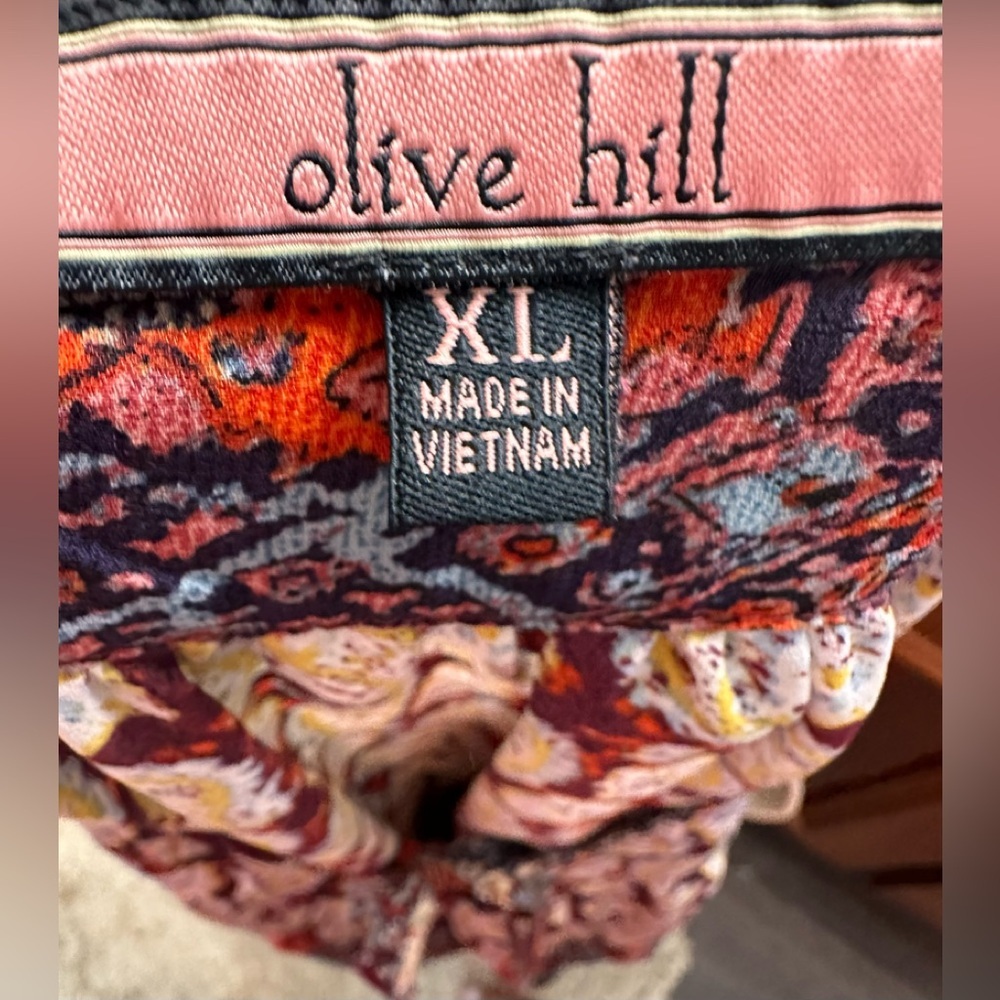 Olive Hill Anthropologie Bohemian Patchwork Colorful Wings 3/4 Sleeves Blouse XL - Picture 6 of 6